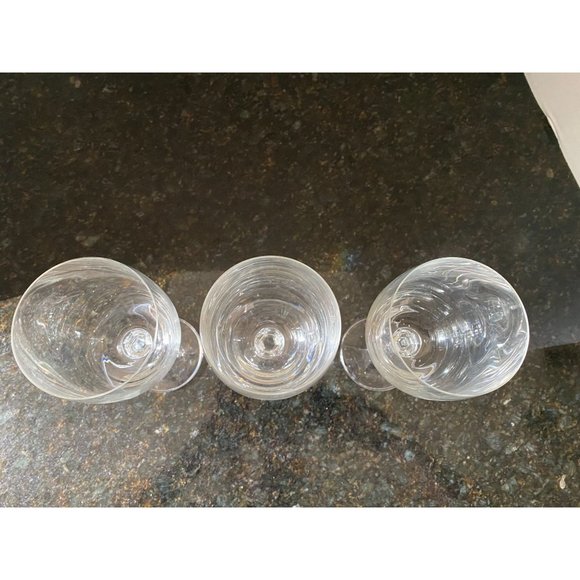 Etched Monogrammed Cursive "D" Crystal Wine Glasses (Qty. 3) - Picture 6 of 6